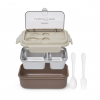 Lunch box Fissman 800 ml z 2 komorami i stalowym pojemnikiem ( beżowy )